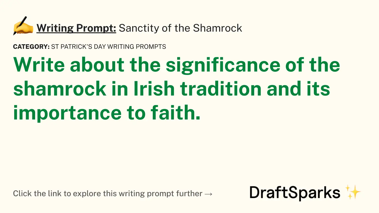 Sanctity of the Shamrock