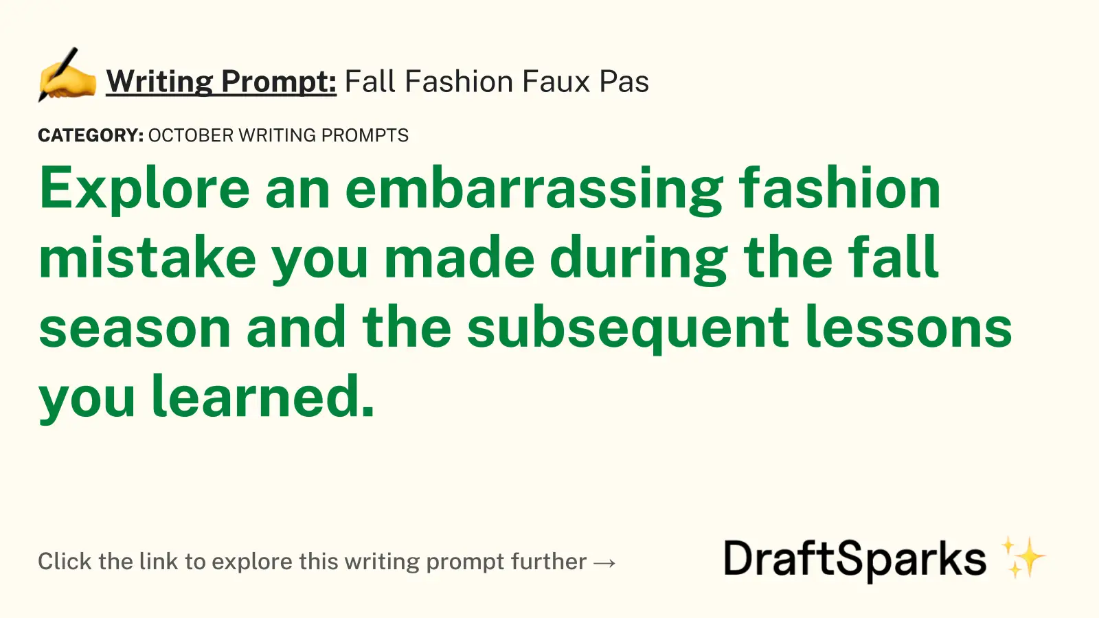 Fall Fashion Faux Pas
