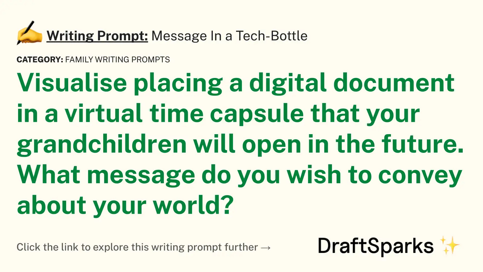 Message In a Tech-Bottle