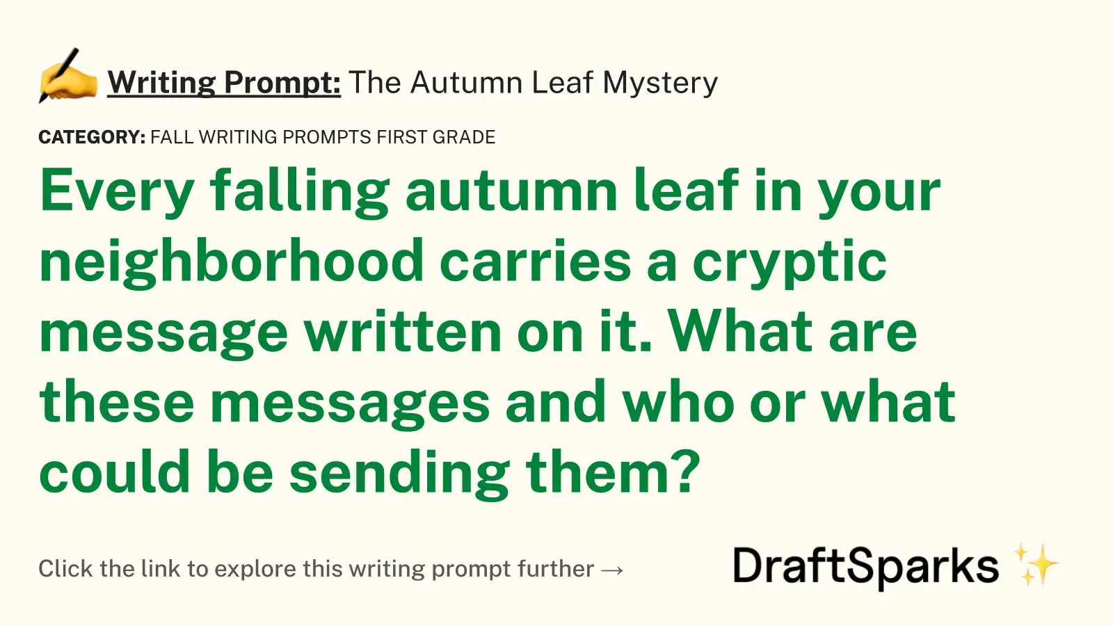 The Autumn Leaf Mystery