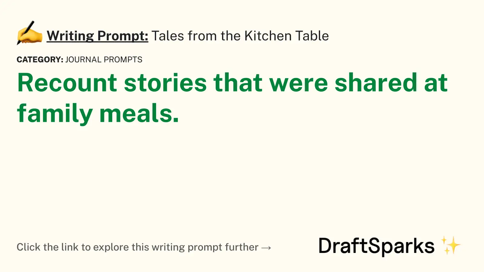 Tales from the Kitchen Table