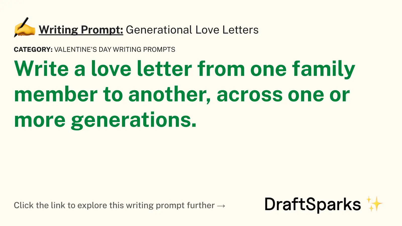 Generational Love Letters