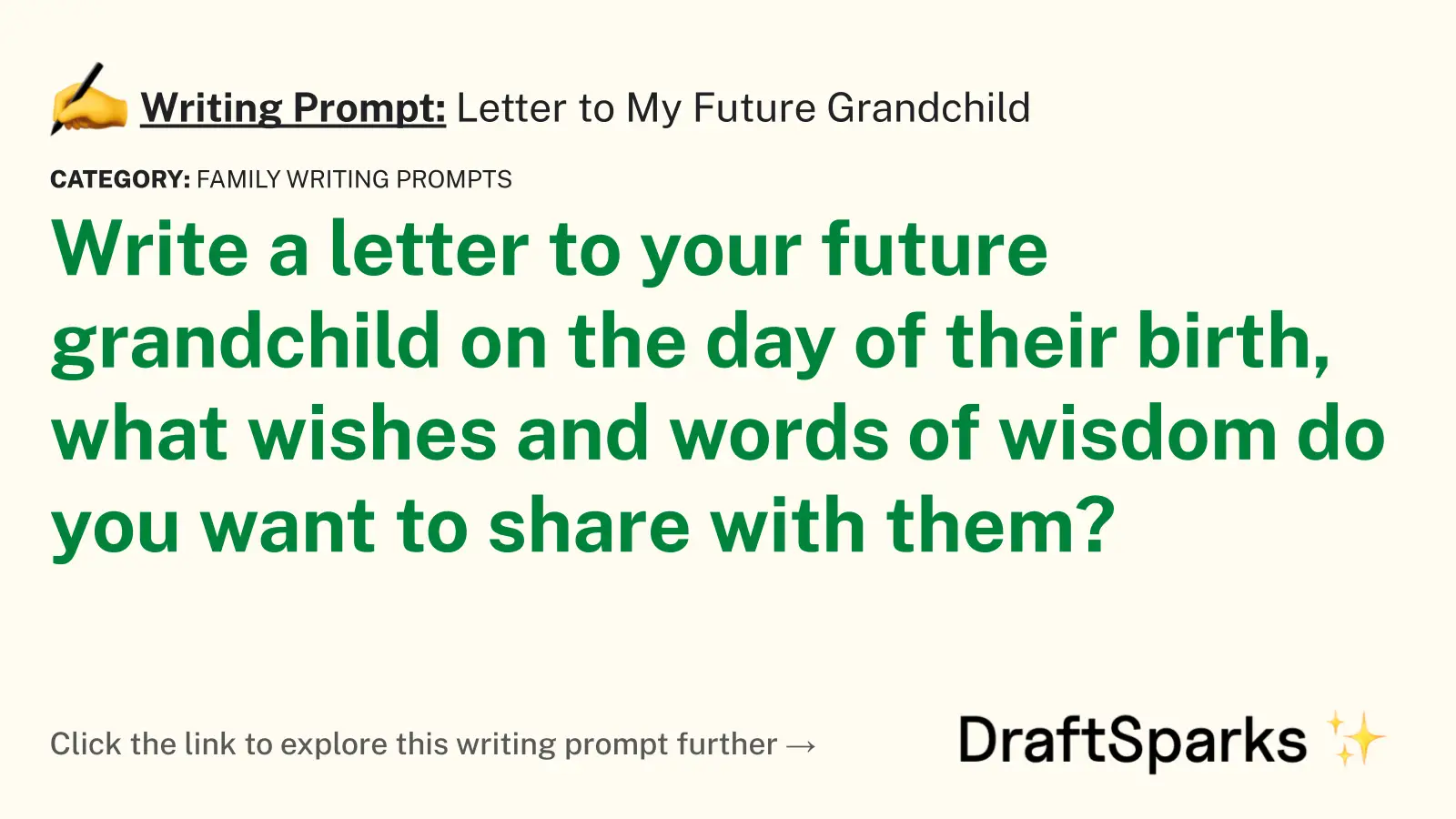 Letter to My Future Grandchild