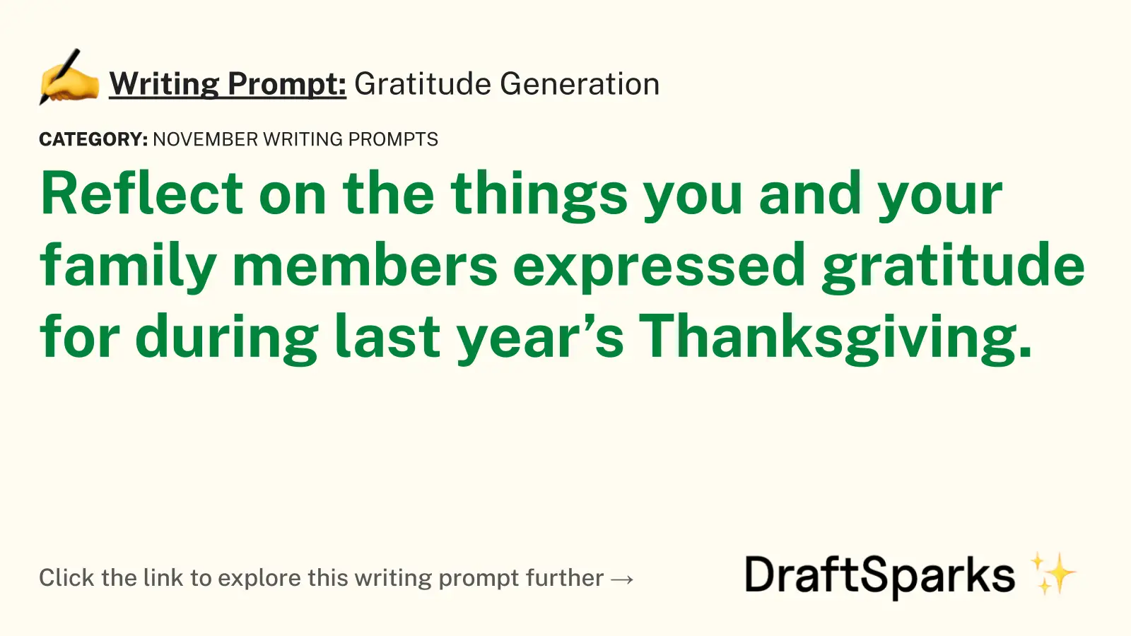 Gratitude Generation