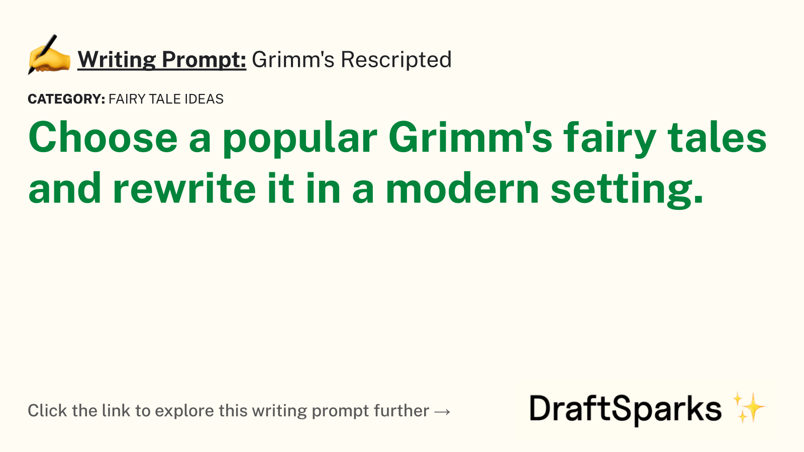 Grimm’s Rescripted