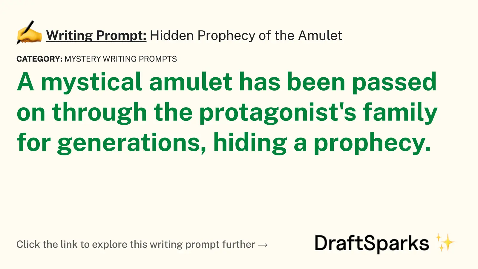 Hidden Prophecy of the Amulet