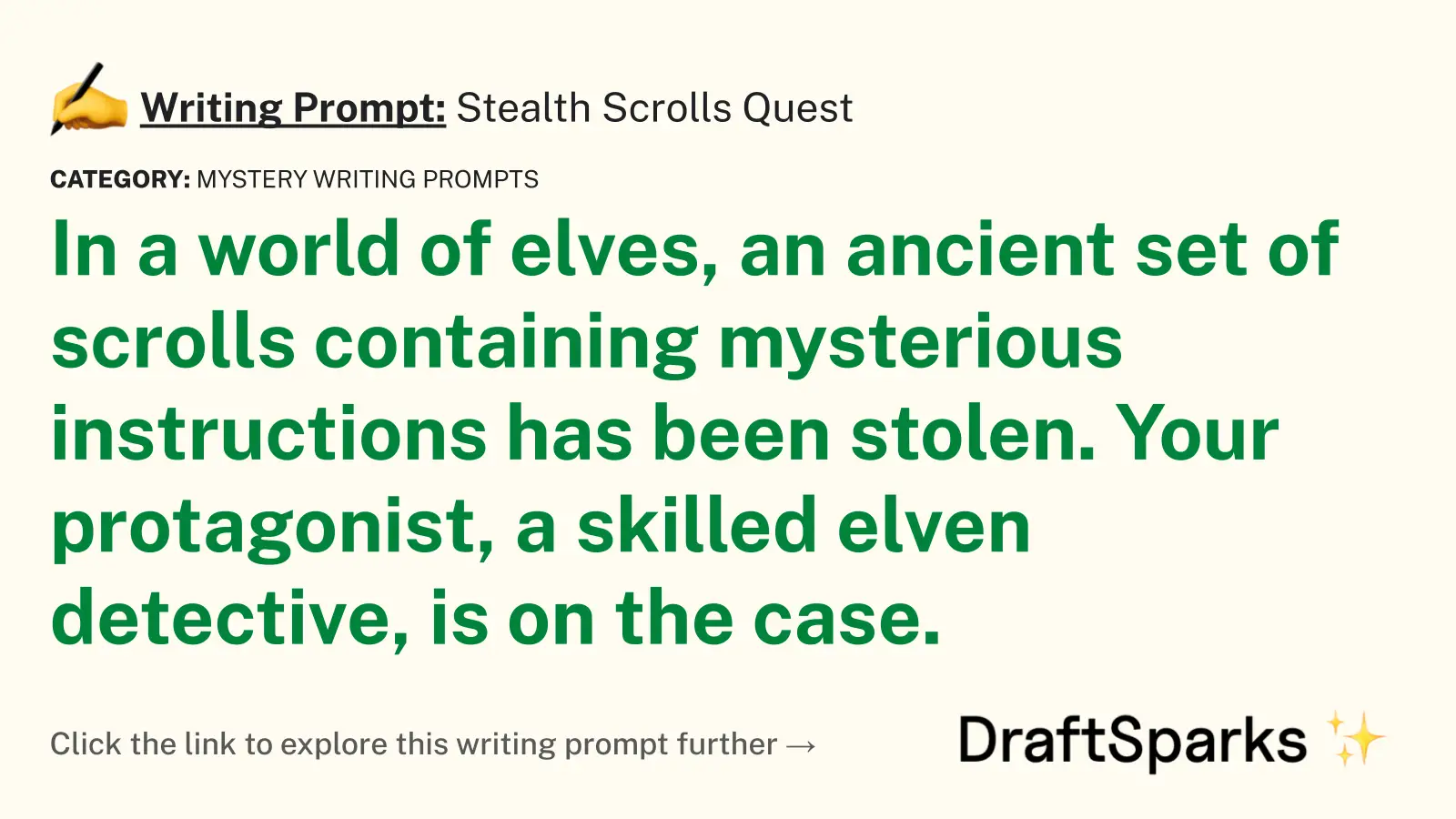 Stealth Scrolls Quest