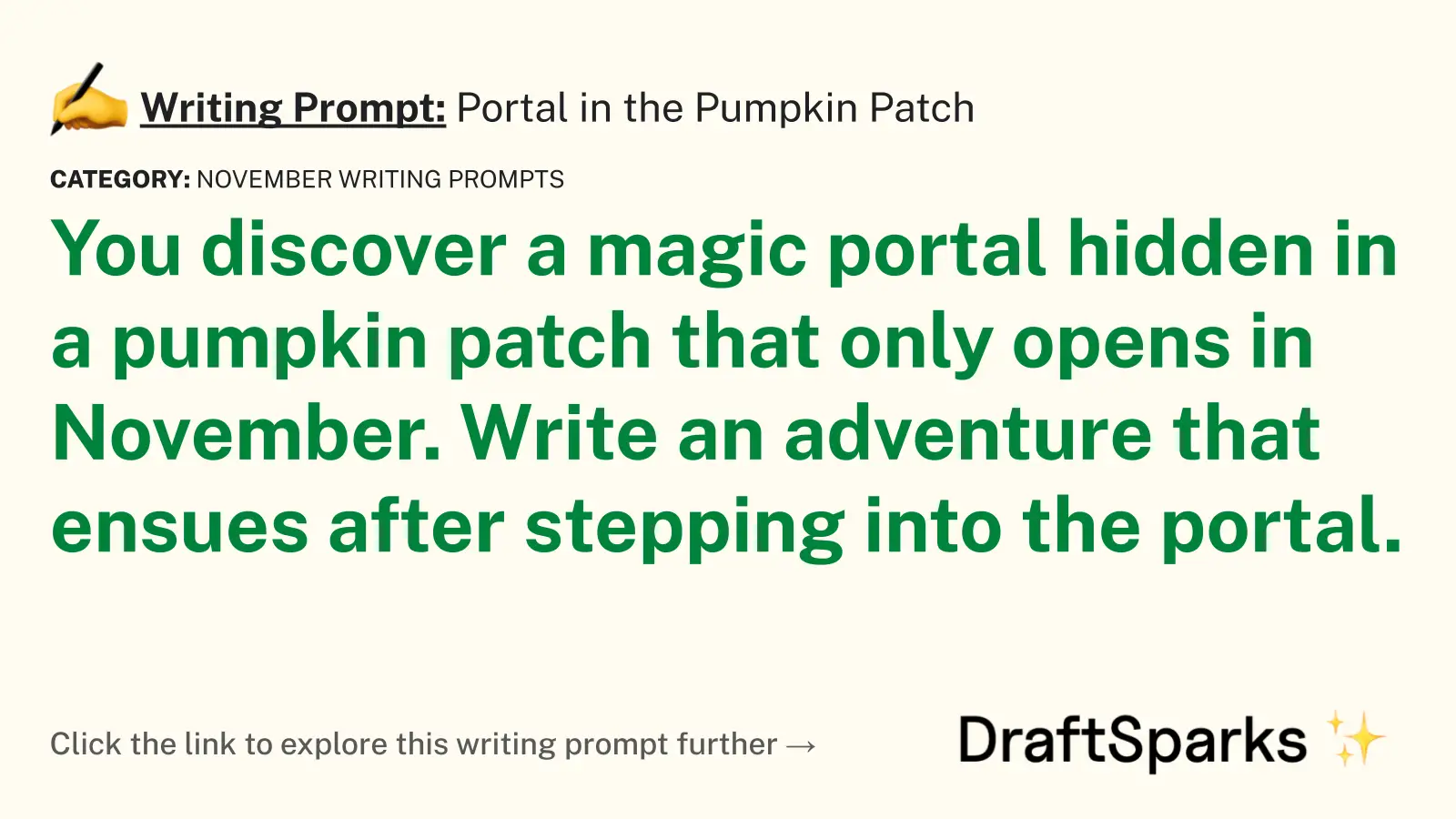 Portal in the Pumpkin Patch