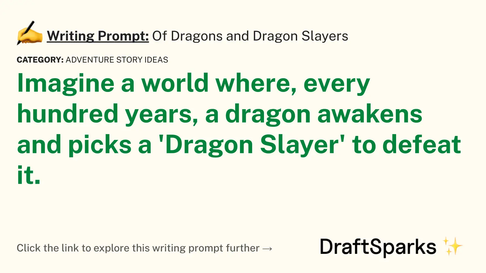 Of Dragons and Dragon Slayers