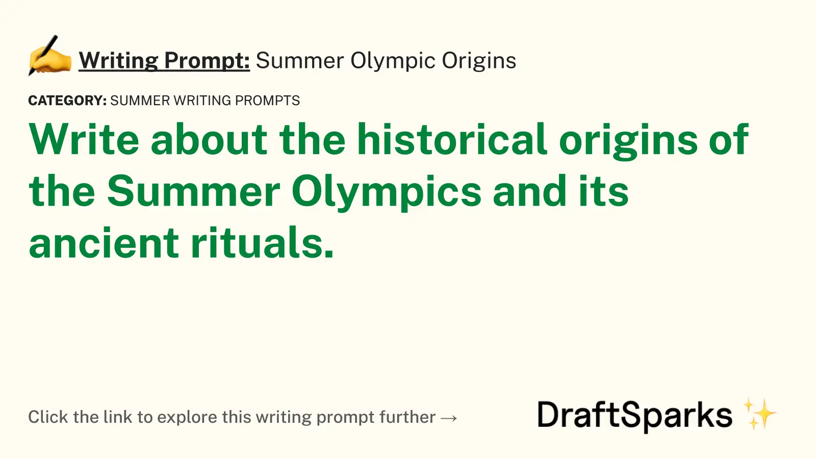 Summer Olympic Origins
