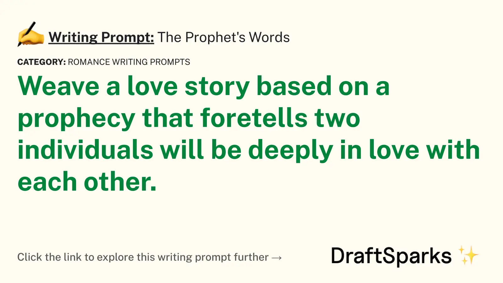 The Prophet’s Words