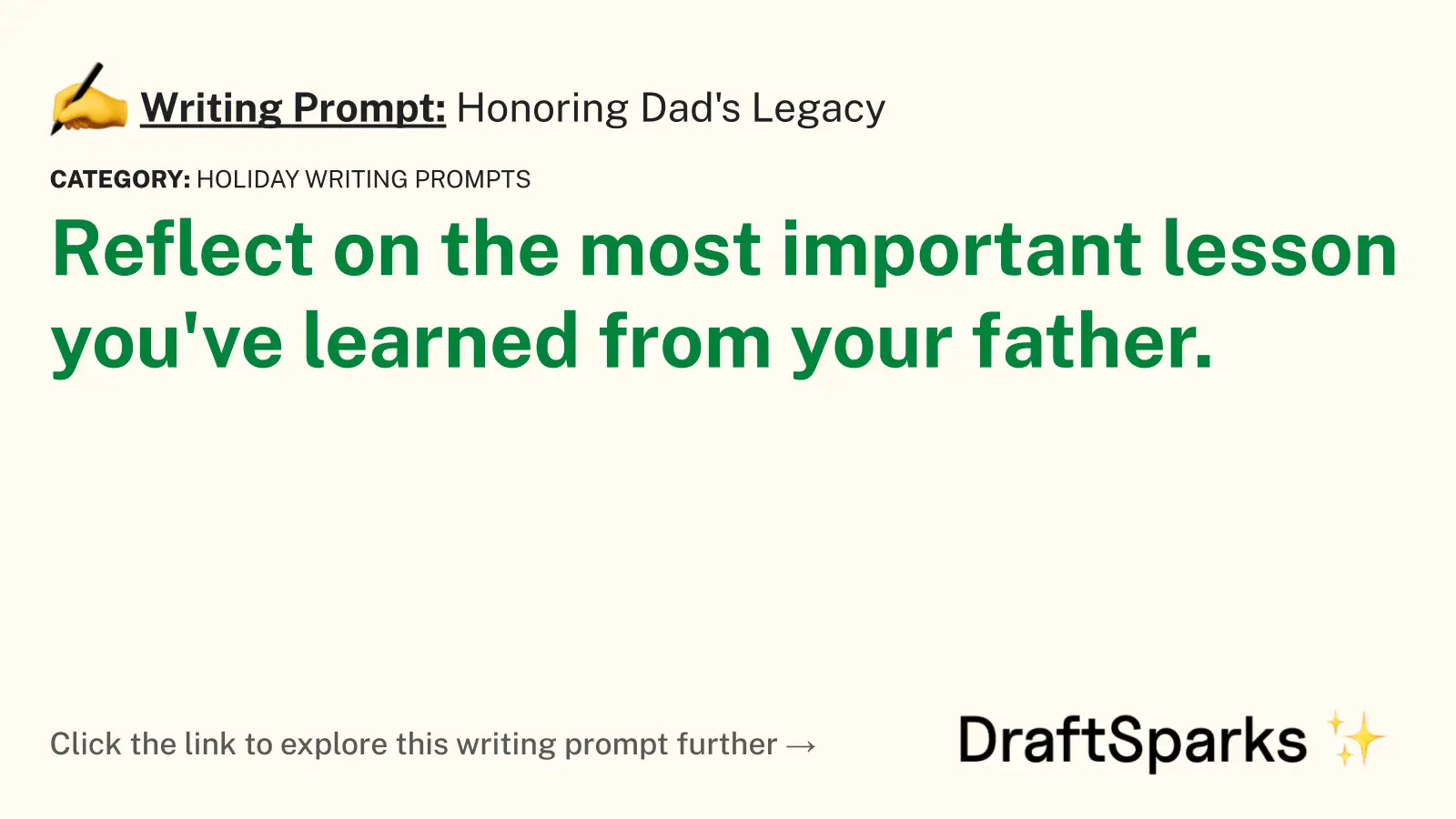 Honoring Dad’s Legacy