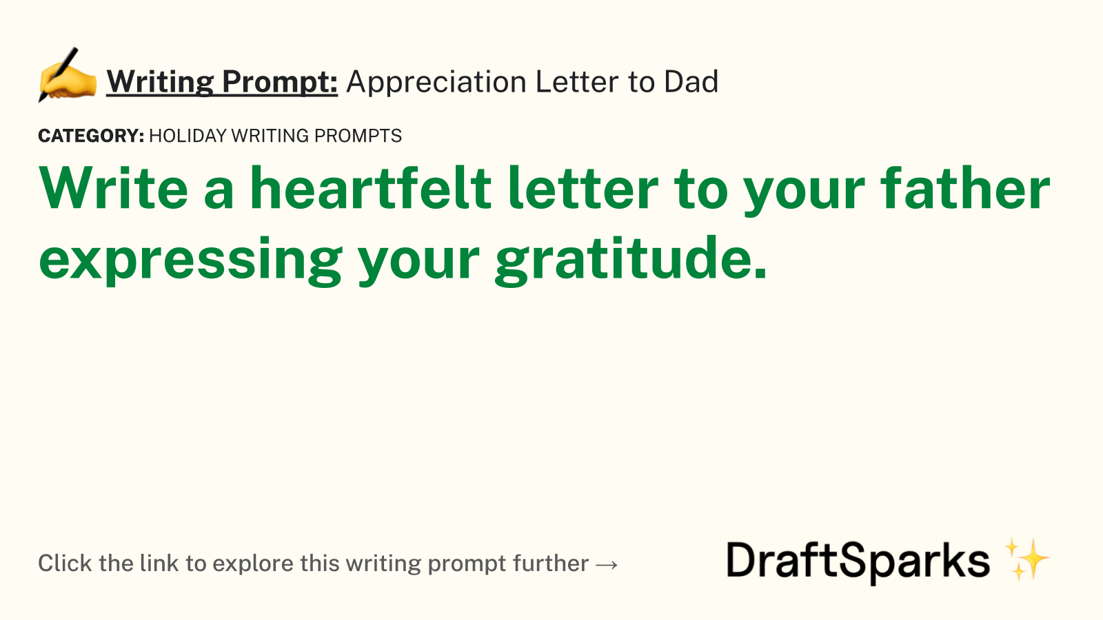Appreciation Letter to Dad