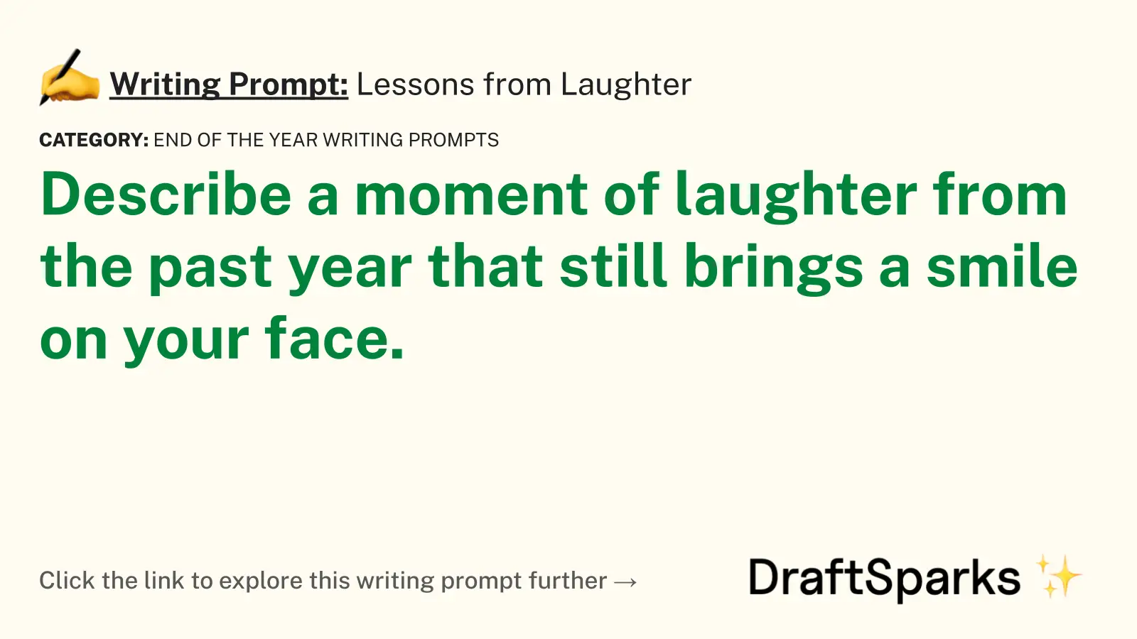 Lessons from Laughter