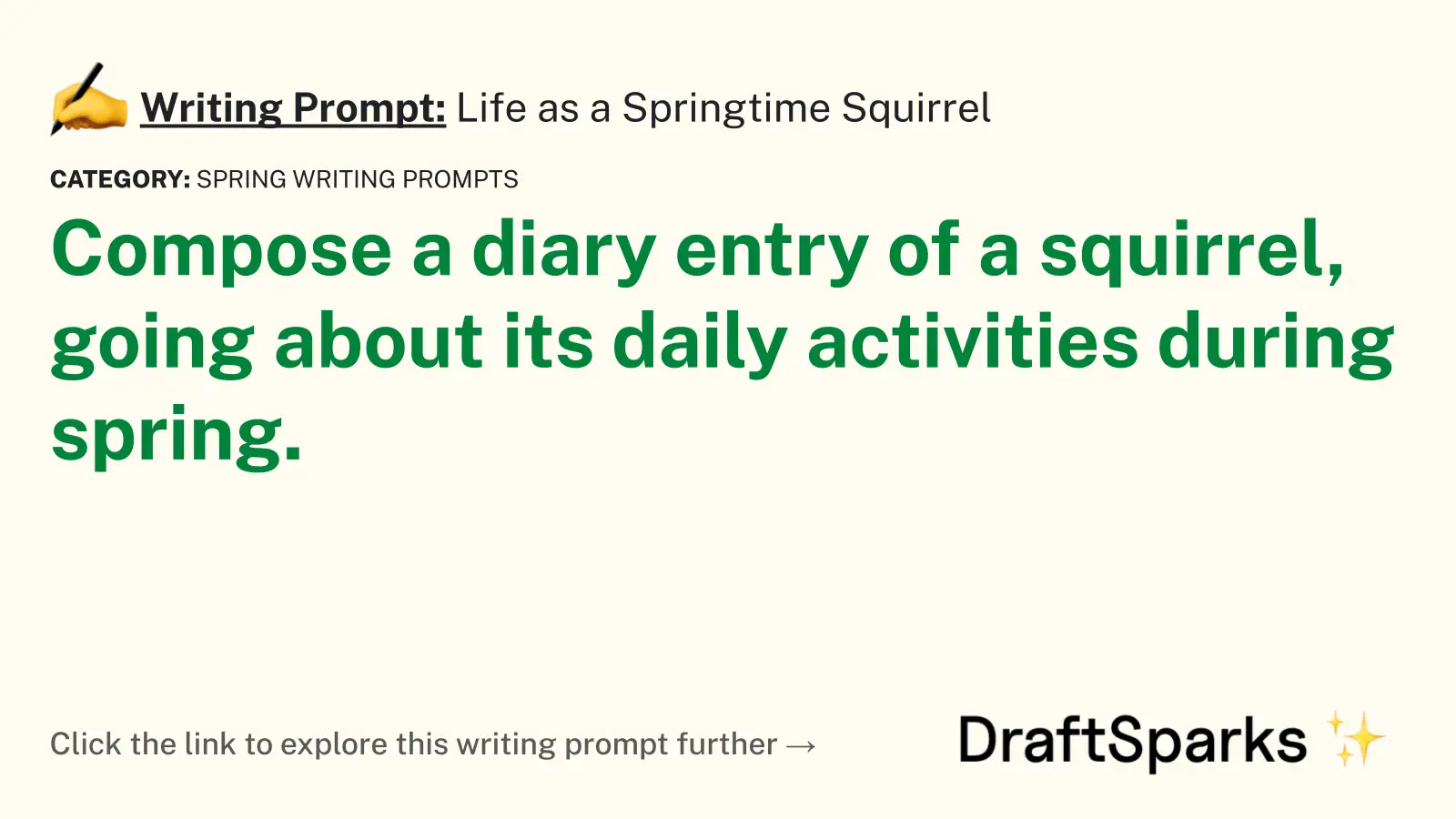 Life as a Springtime Squirrel