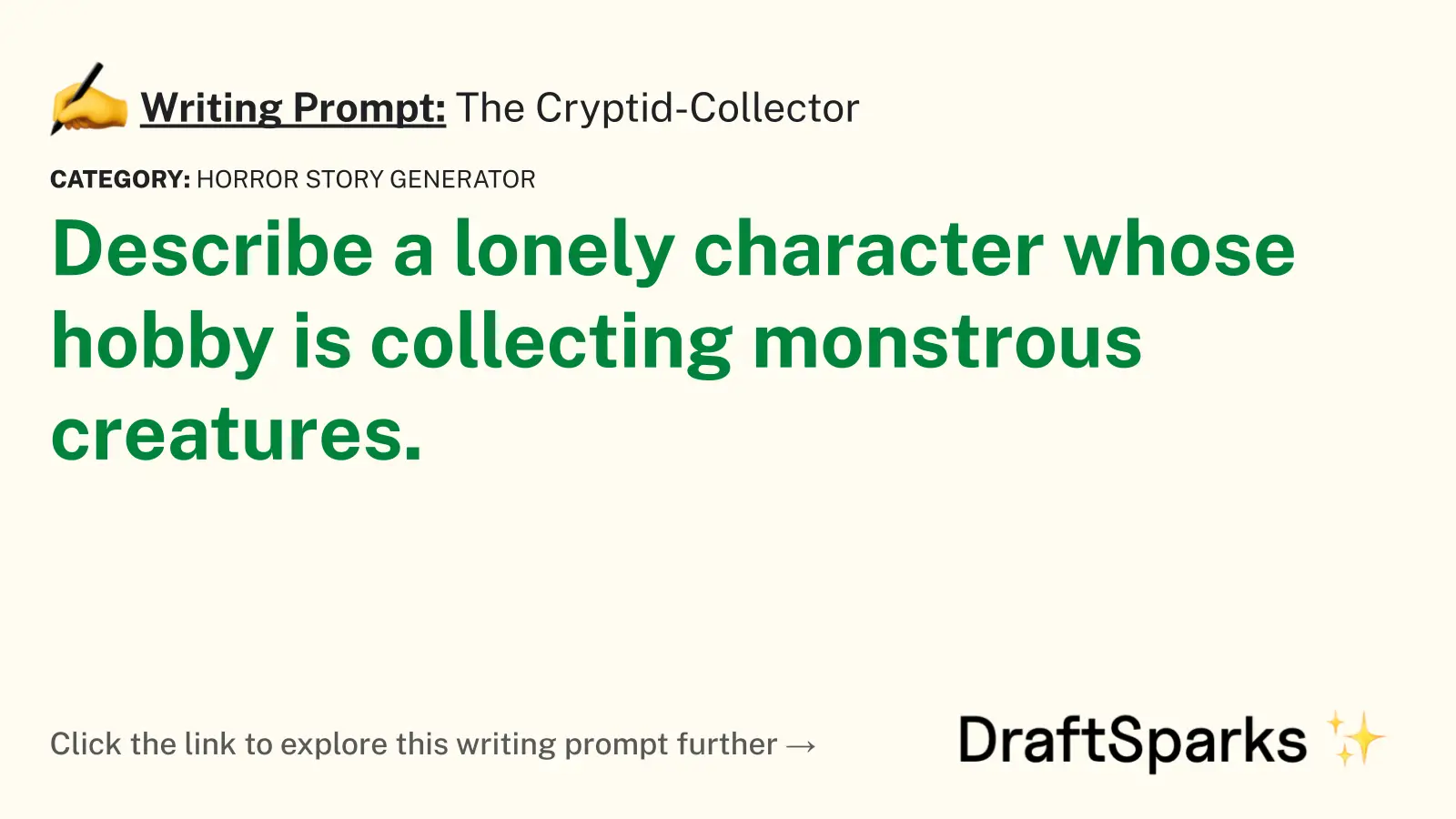 The Cryptid-Collector