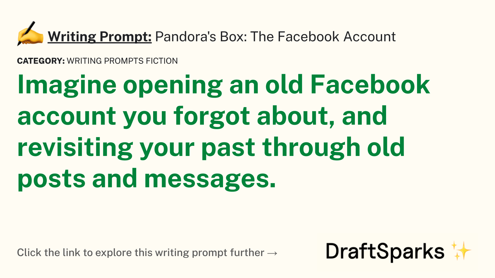 Pandora’s Box: The Facebook Account