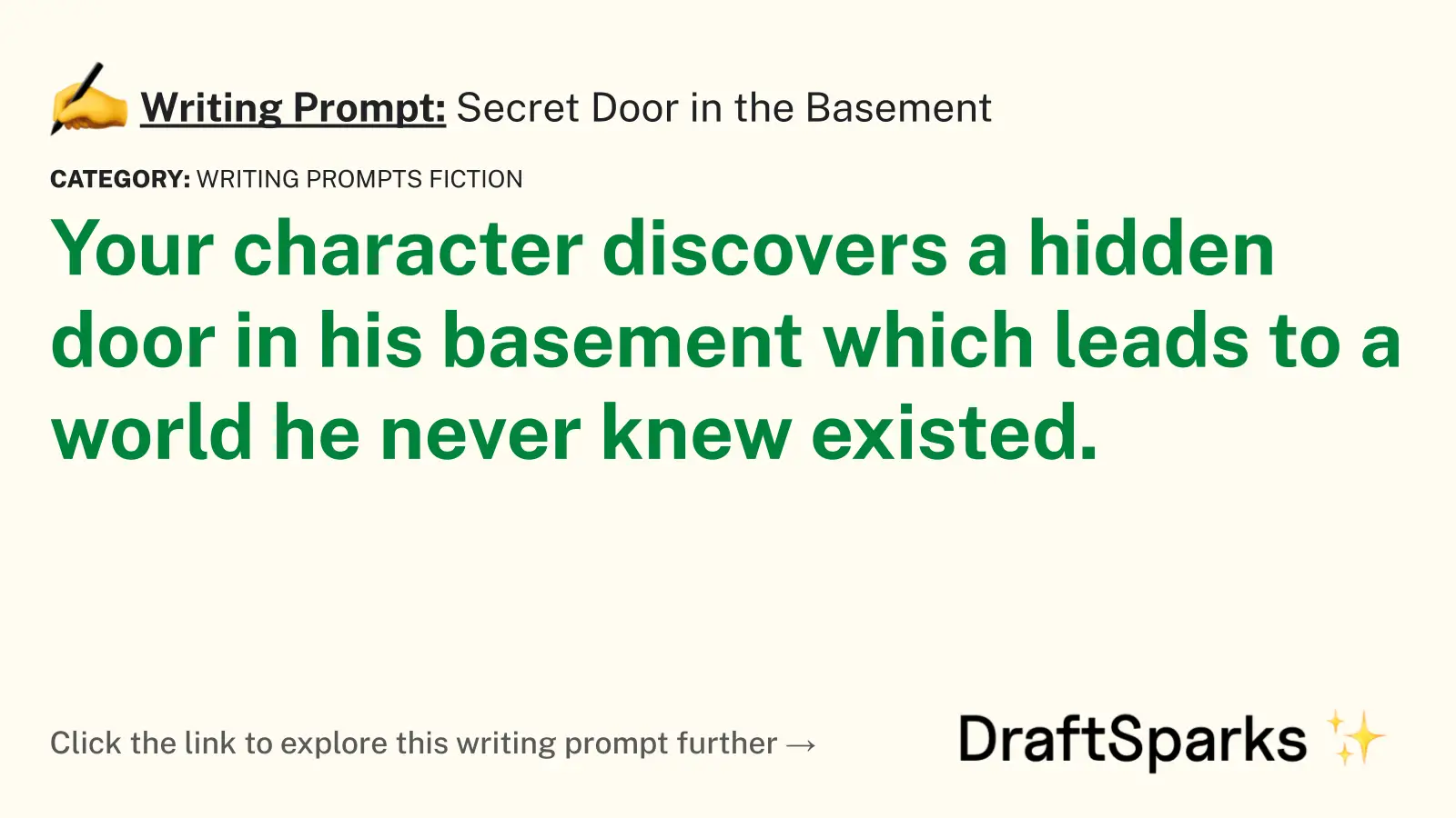 Secret Door in the Basement