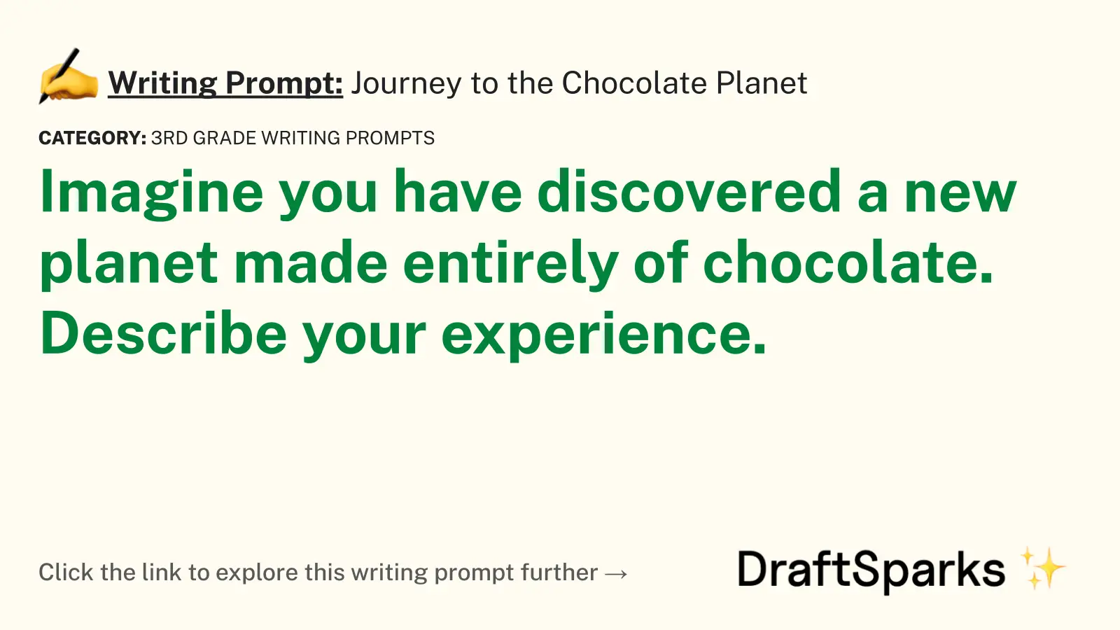Journey to the Chocolate Planet