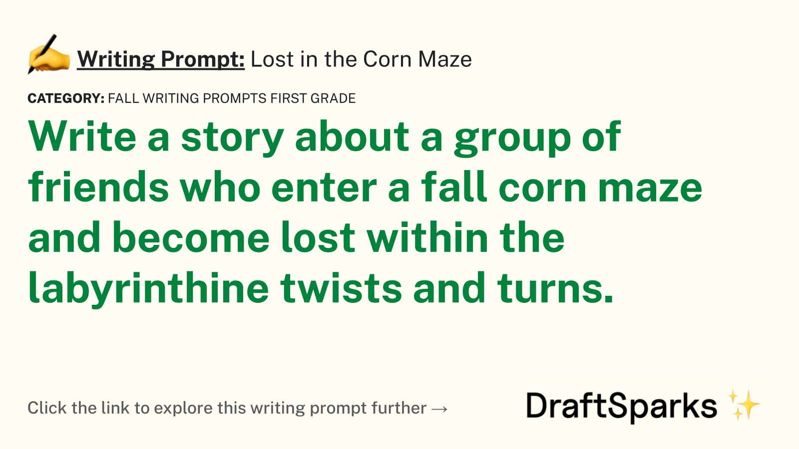 Lost in the Corn Maze