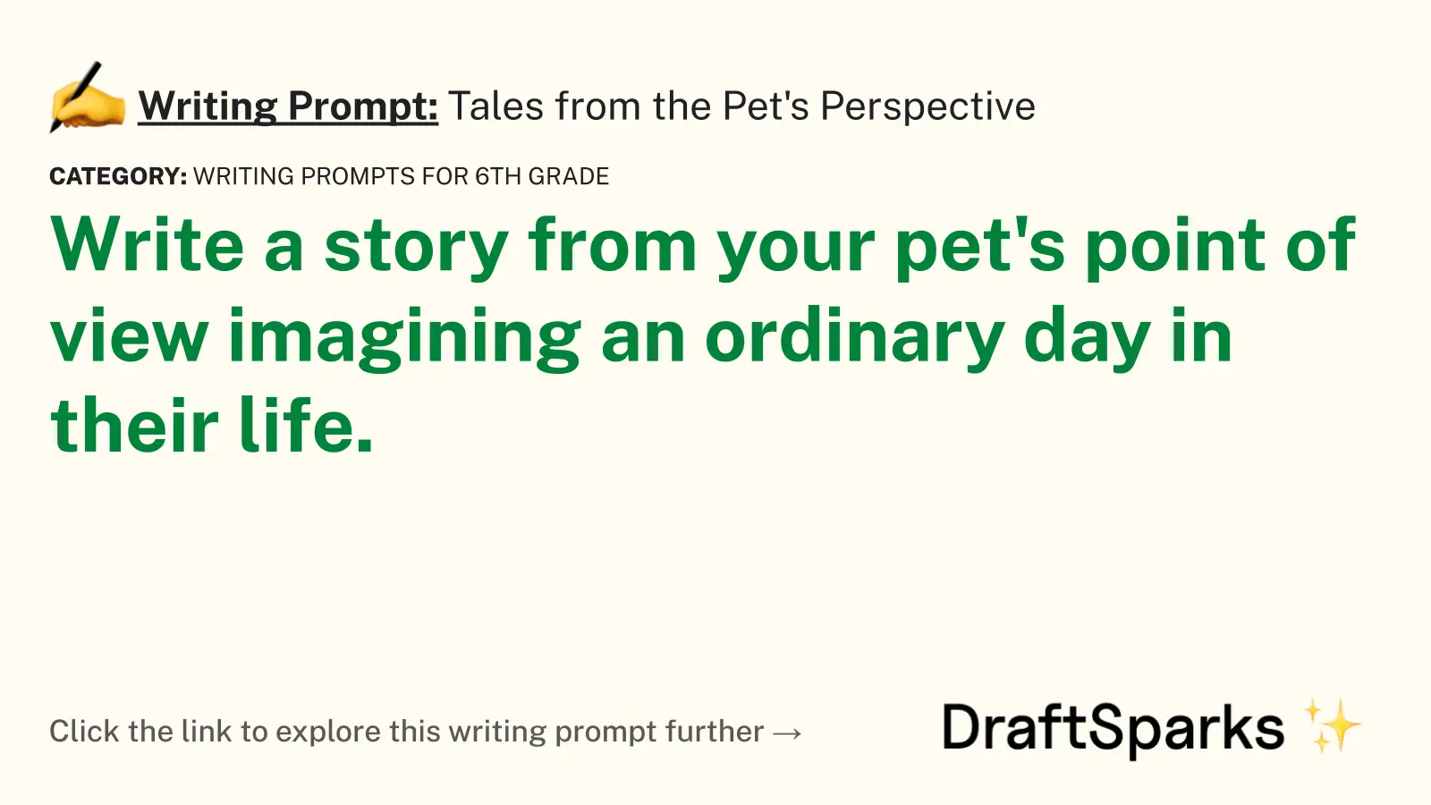 Tales from the Pet’s Perspective