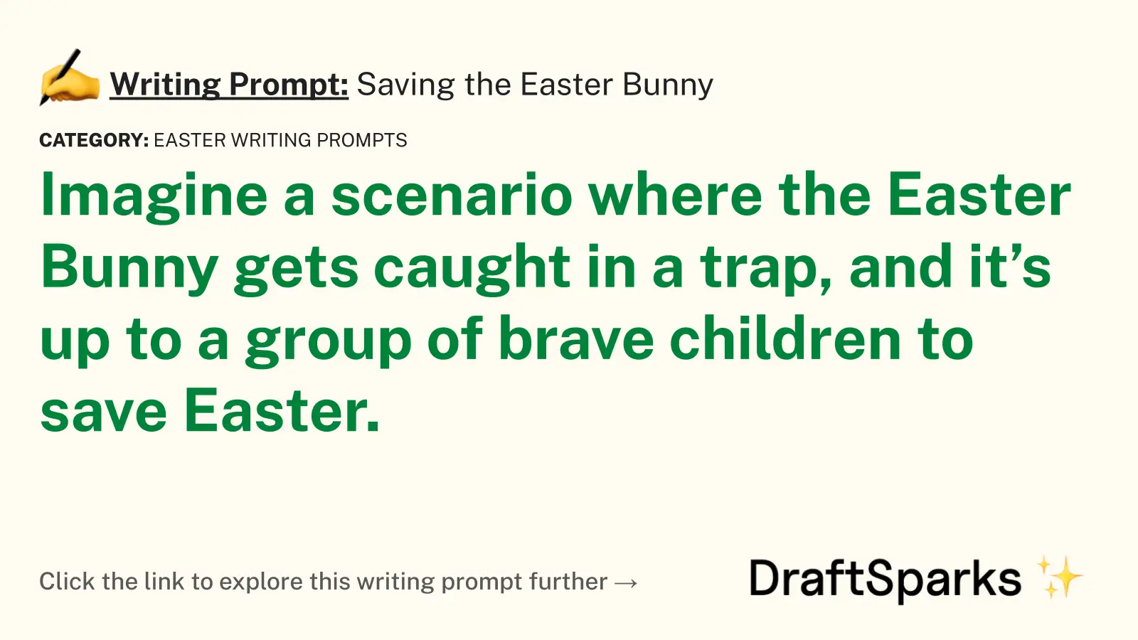 Saving the Easter Bunny