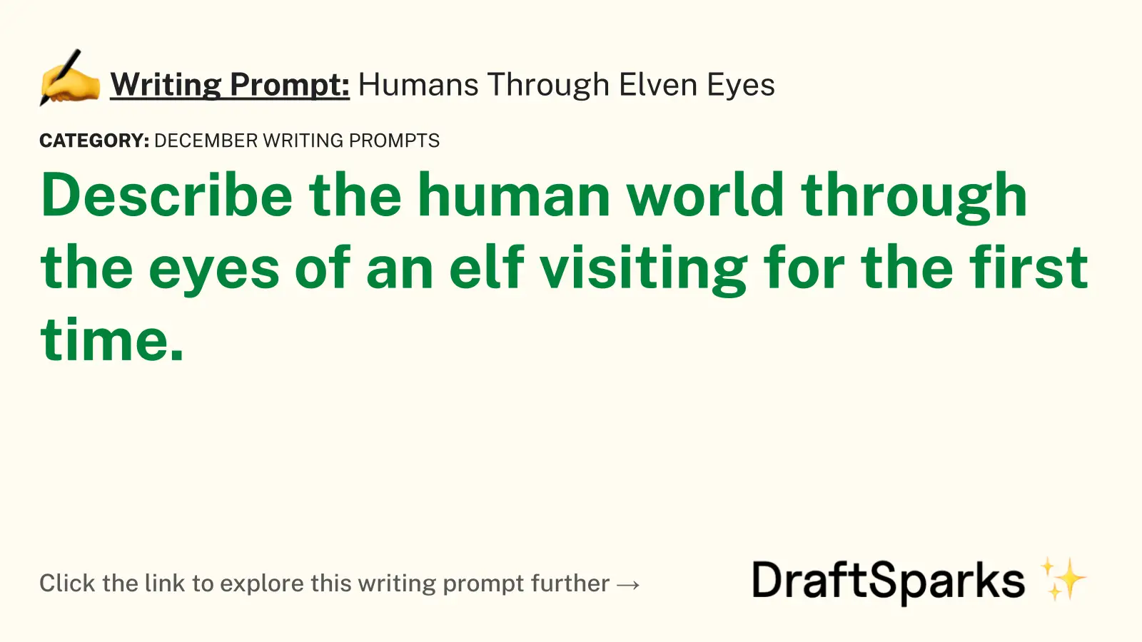 Humans Through Elven Eyes
