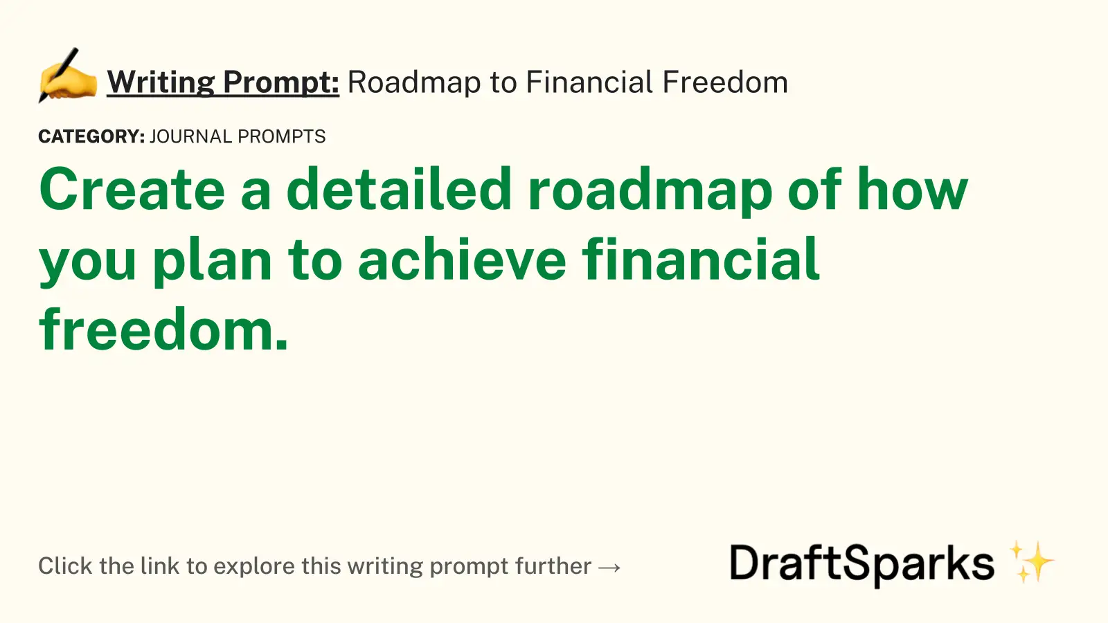 Roadmap to Financial Freedom