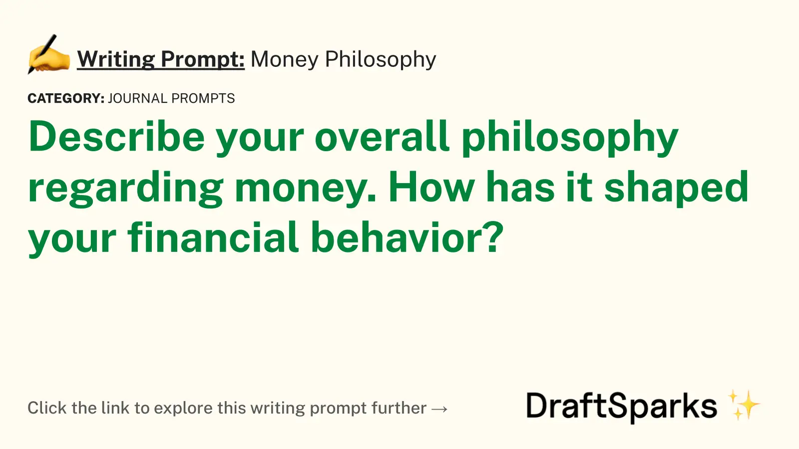 Money Philosophy