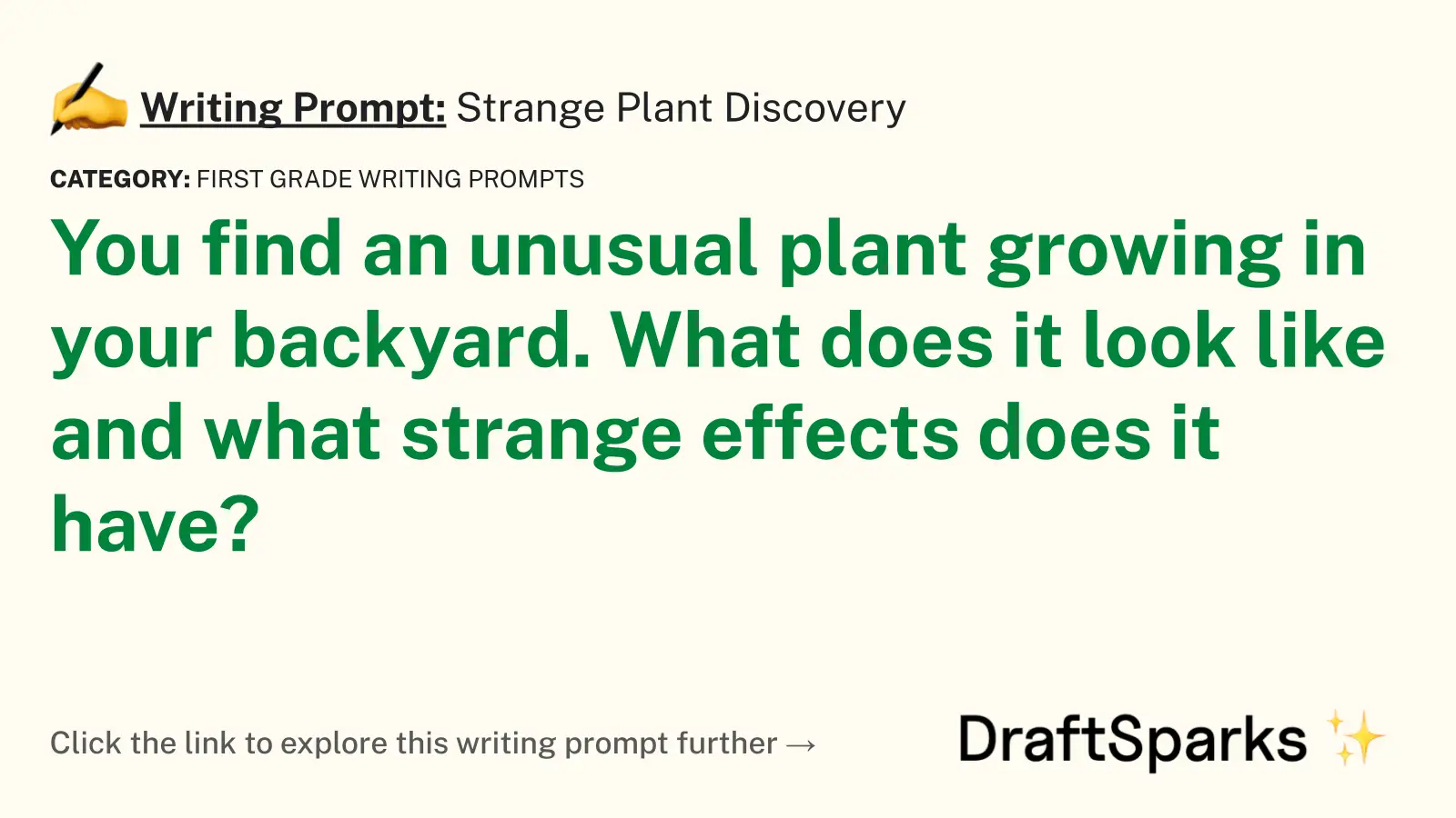 Strange Plant Discovery