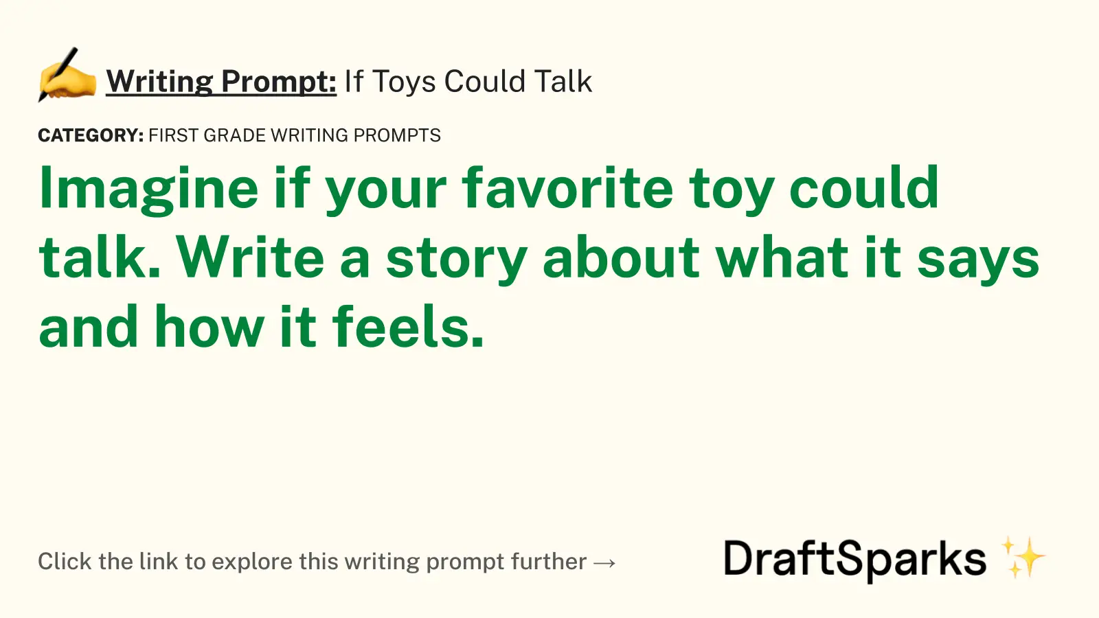 If Toys Could Talk