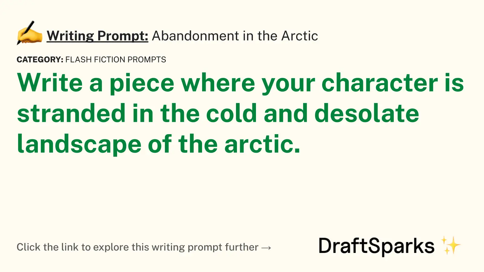Abandonment in the Arctic