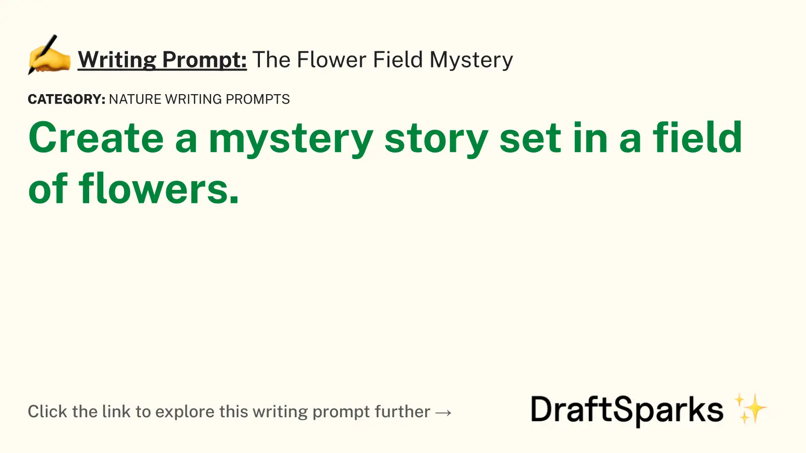 The Flower Field Mystery
