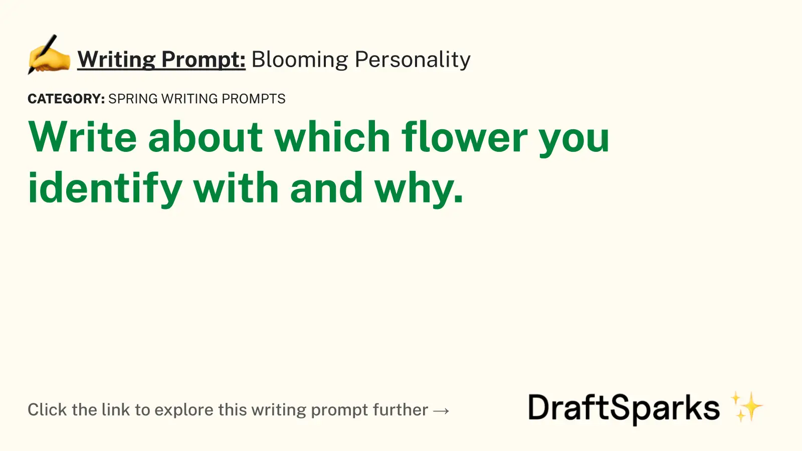 Blooming Personality