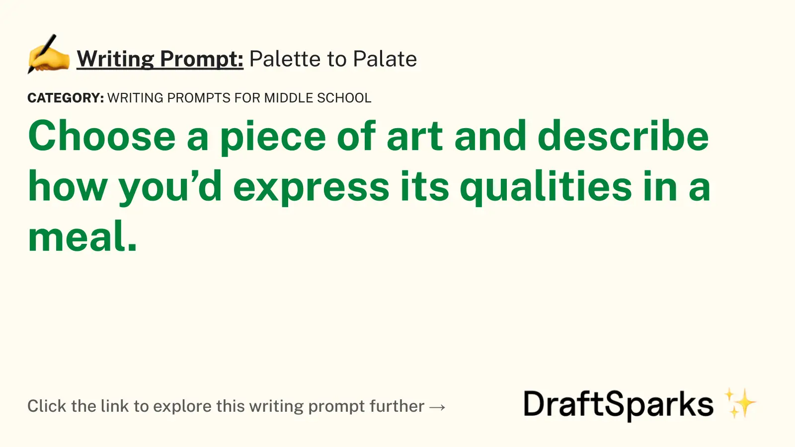 Palette to Palate