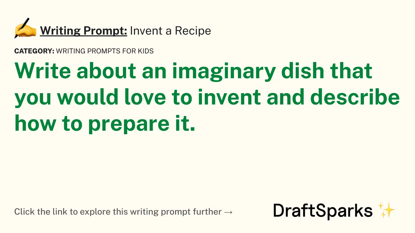 Invent a Recipe