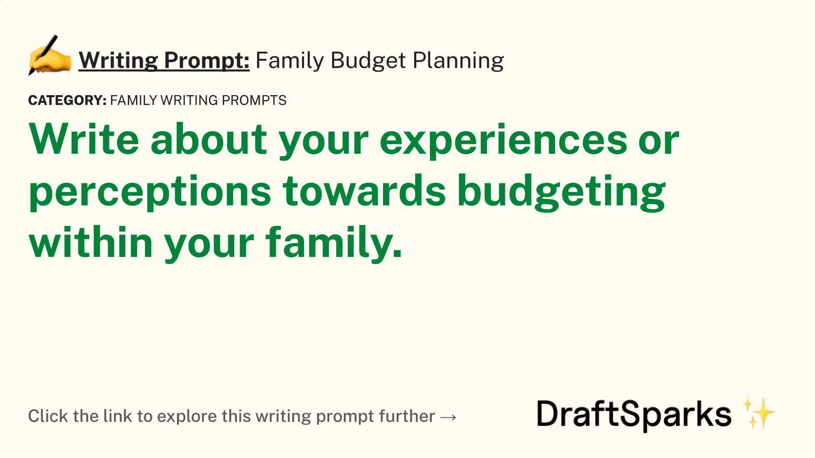 Family Budget Planning