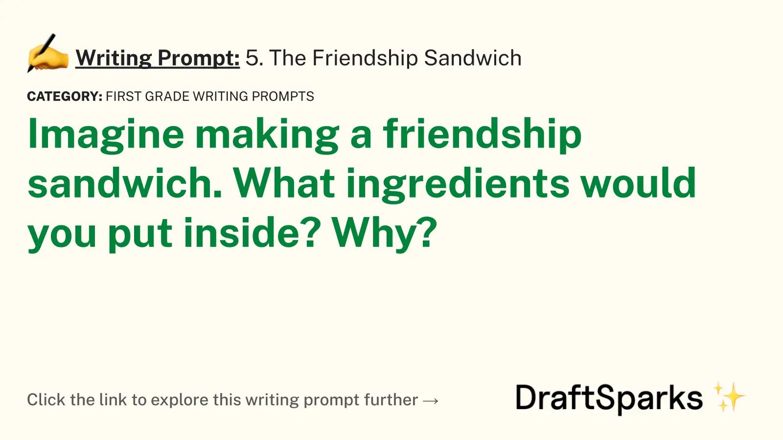5. The Friendship Sandwich