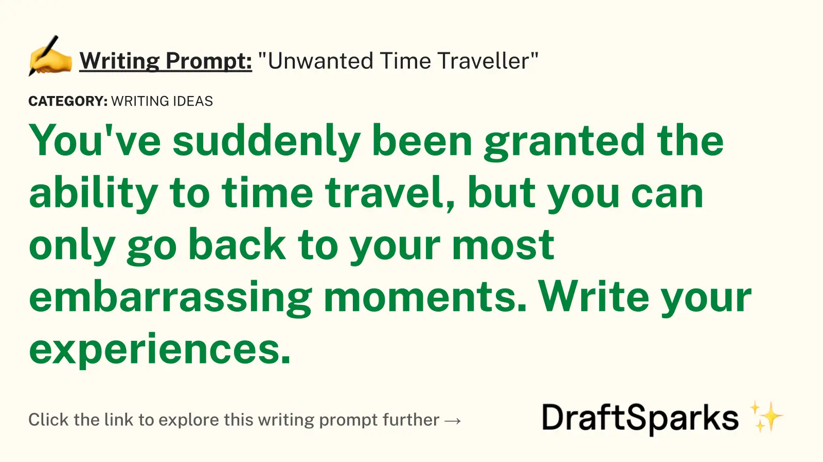 “Unwanted Time Traveller”