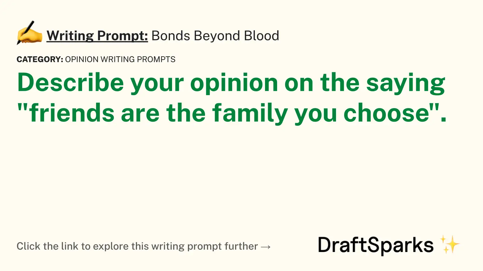 Bonds Beyond Blood