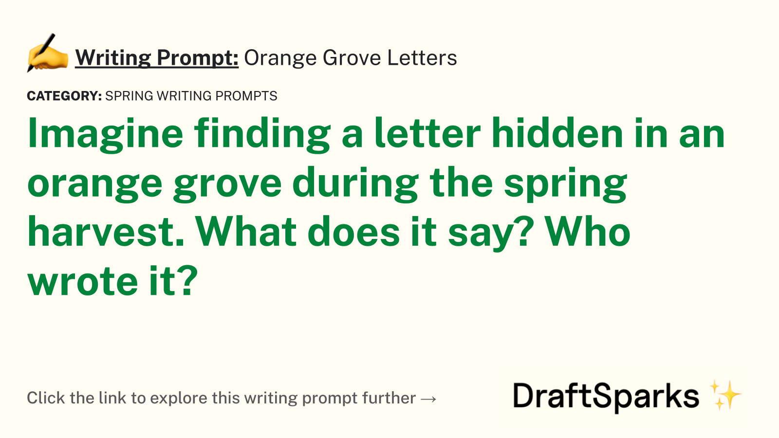 Orange Grove Letters