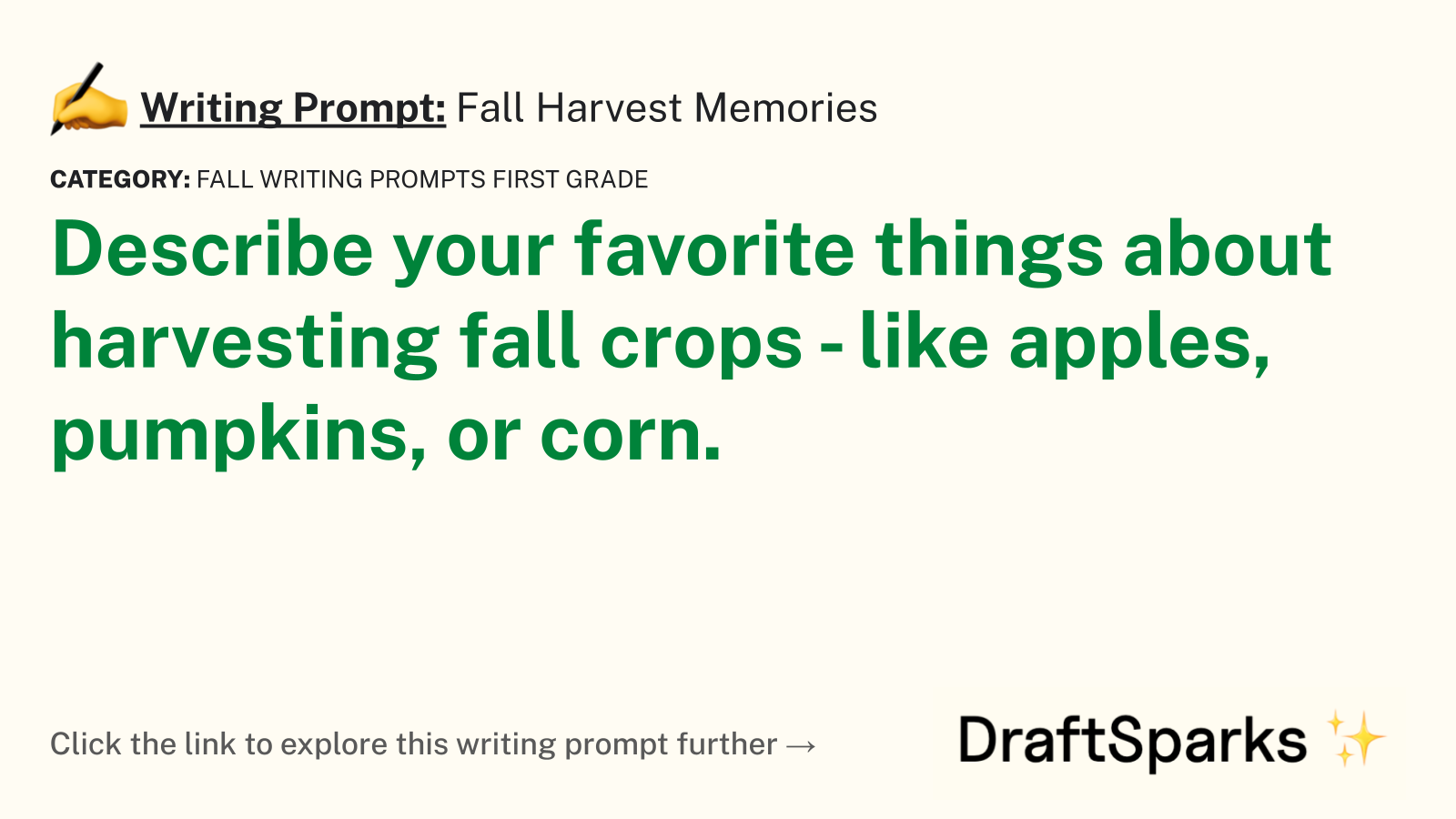 Fall Harvest Memories