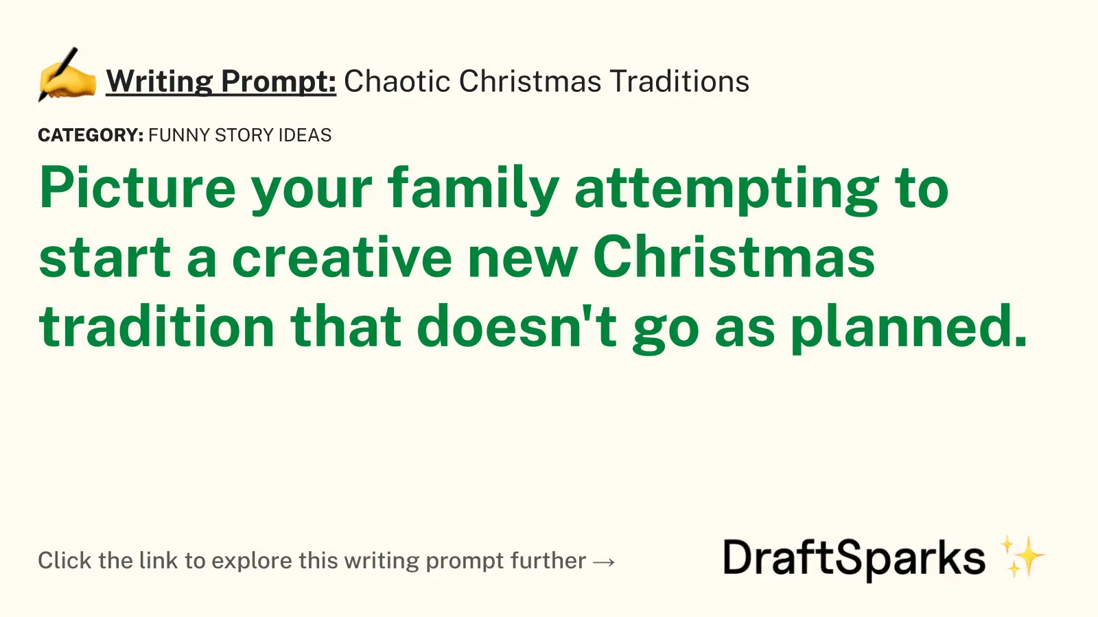 Chaotic Christmas Traditions