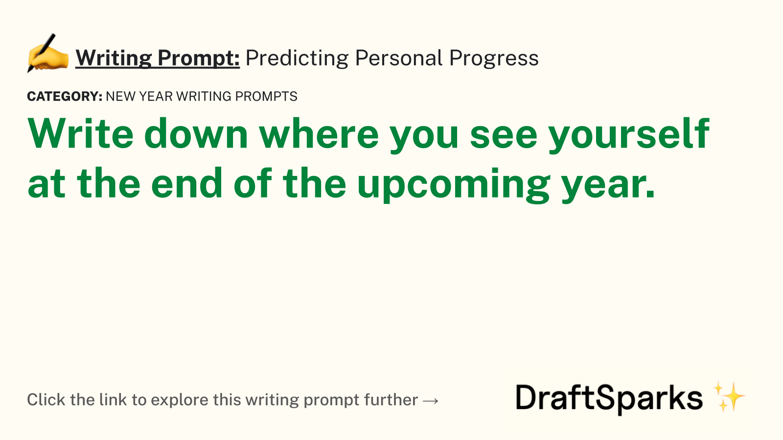 Predicting Personal Progress