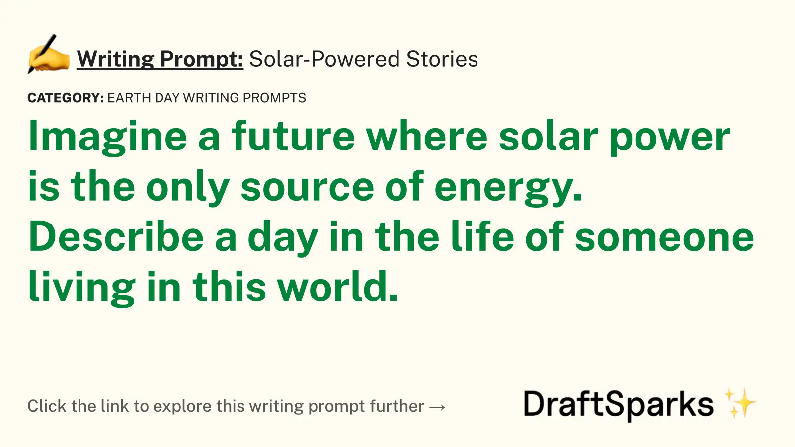 Solar-Powered Stories