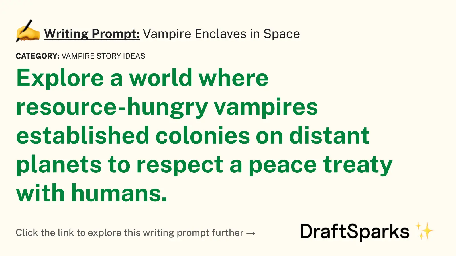 Vampire Enclaves in Space