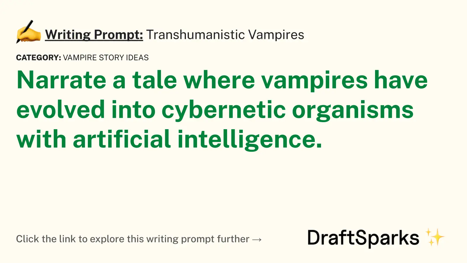 Transhumanistic Vampires
