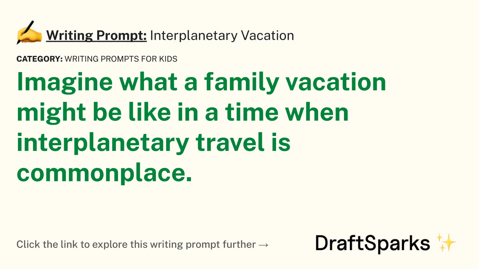 Interplanetary Vacation