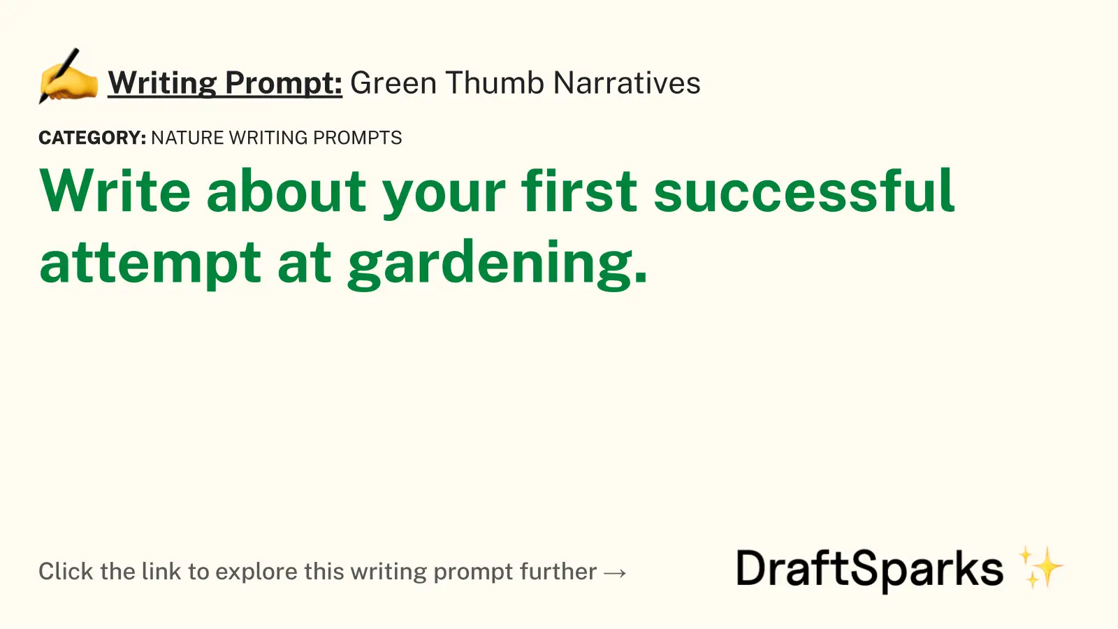 Green Thumb Narratives