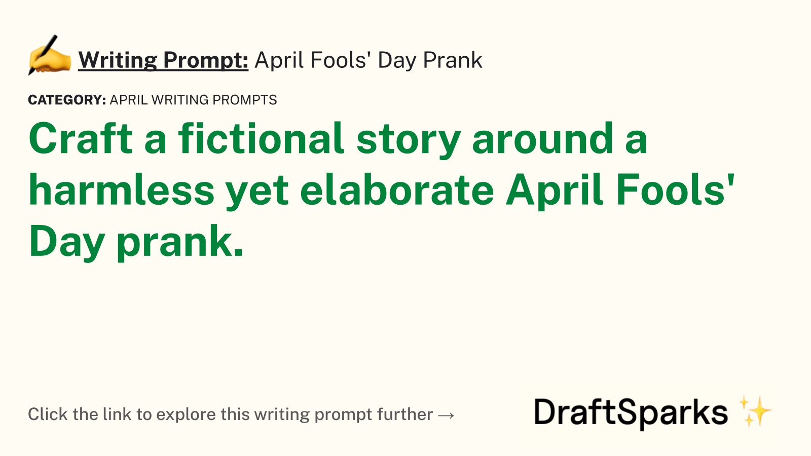 April Fools’ Day Prank